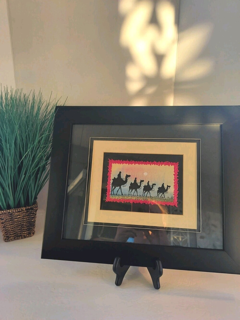 Framed Handmade Art Sketch/Painting - Abu Dhabi, Signed 'Wise Men...'